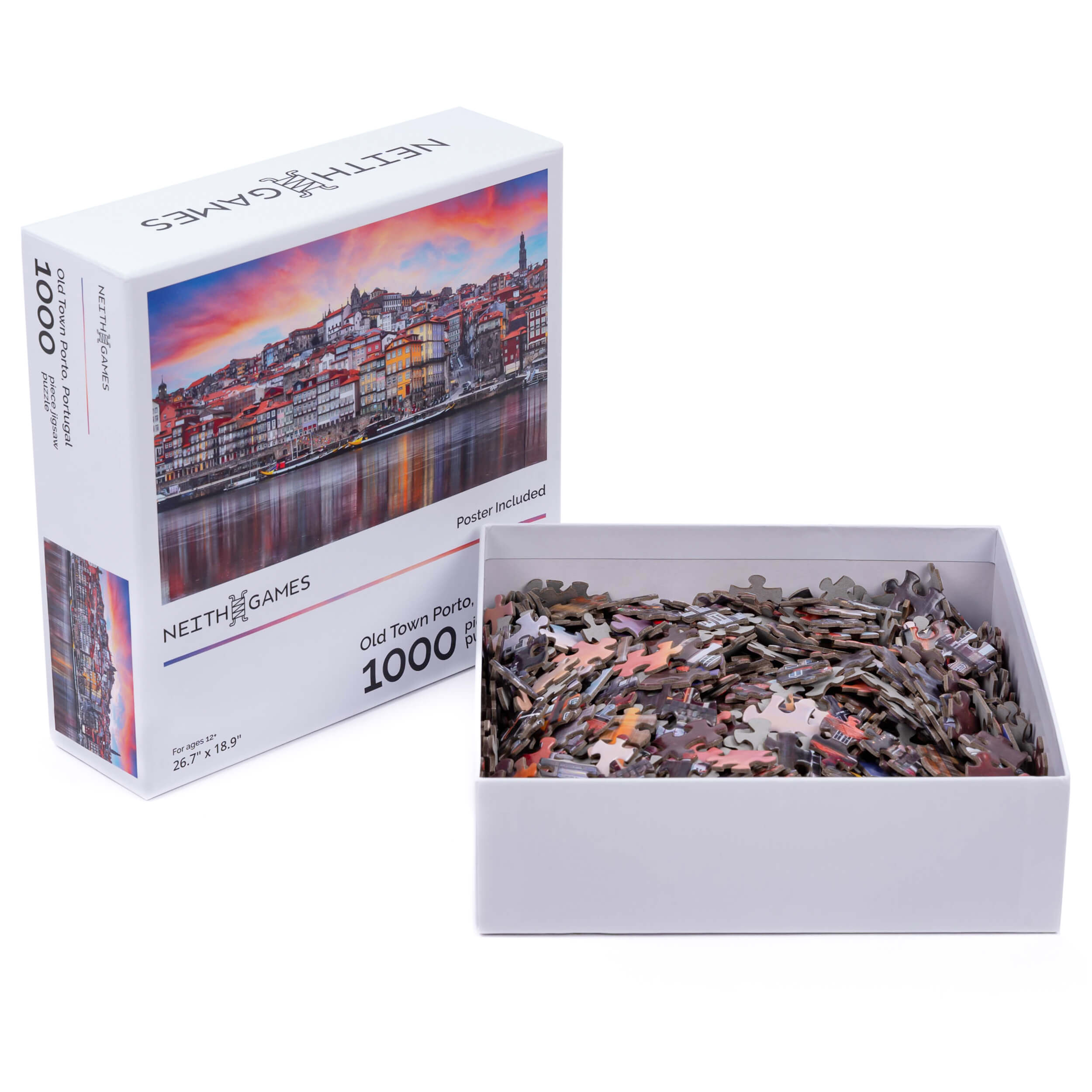 Old Town Porto - 1000 Piece Jigsaw Puzzle - Porto, Portugal